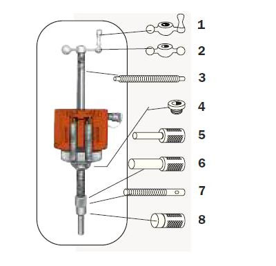 Accessories: â€˜Center-Holeâ€™ Cylinder Accessories - Diagram
