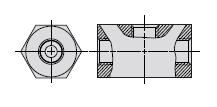 Accessories: Hydraulic Fittings â€“ Double tee adapter (9671)