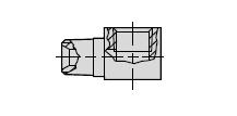 Accessories: Hydraulic Fittings â€“ Street elbow. Male and female 3/8 NPTF ends (9681)