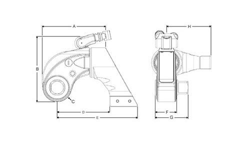 Bolting Tools: TWHC High Cycle Torque Wrench - Diagram