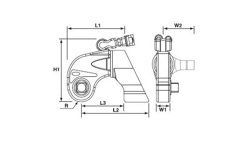 Bolting Tools: TWSD â€“ Square Drive Torque Wrenches - Diagram