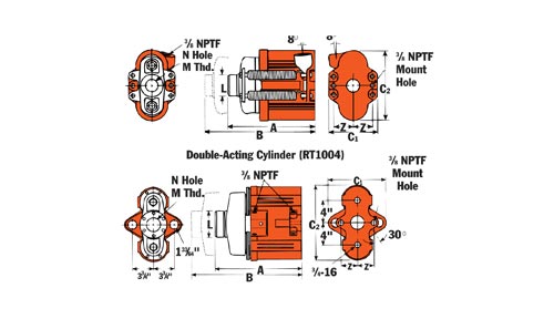 Cylinders: RT Series - Diagram