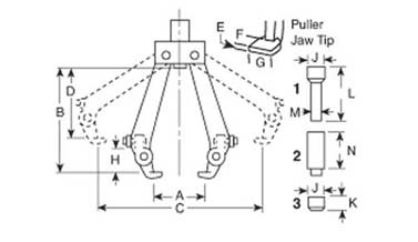 100 Universal Puller - Diagram