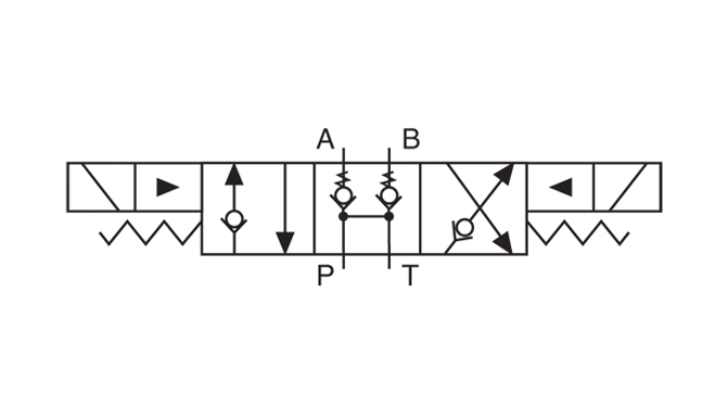 4-Way/3-Position (Tandem Center) Pilot Operated Solenoid Valve (9512/9513/9516/9519) â€“ Diagram